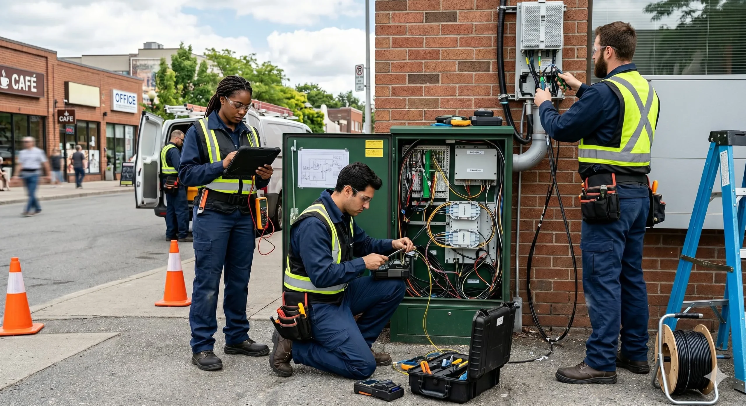 Field technicians at work
